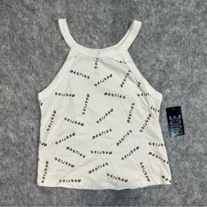 Truce White 'Besties' Friends Font Tank Top Girls Size Large 14
